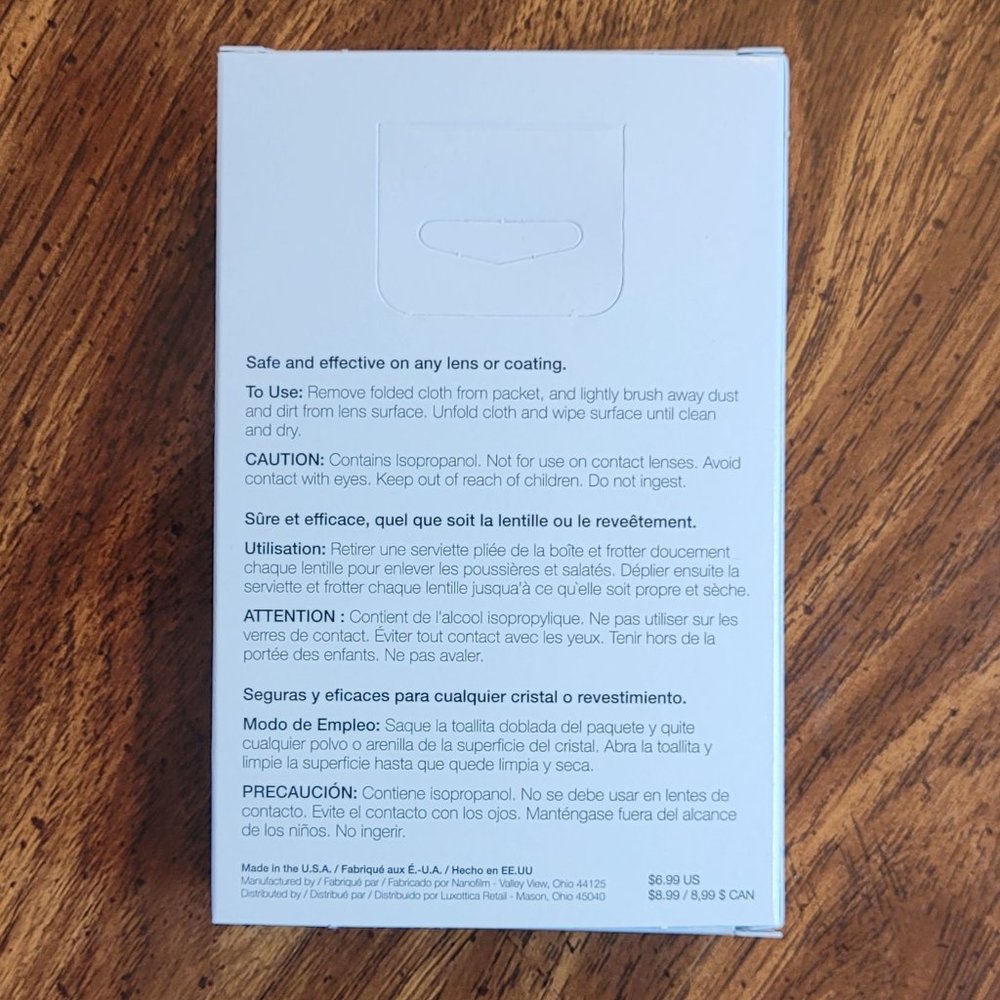 EYE GLASS LENS WIPES - (6x) 30 Packs - Cleaner Camera, Phone, CDs, DVDs - Picture 3 of 7